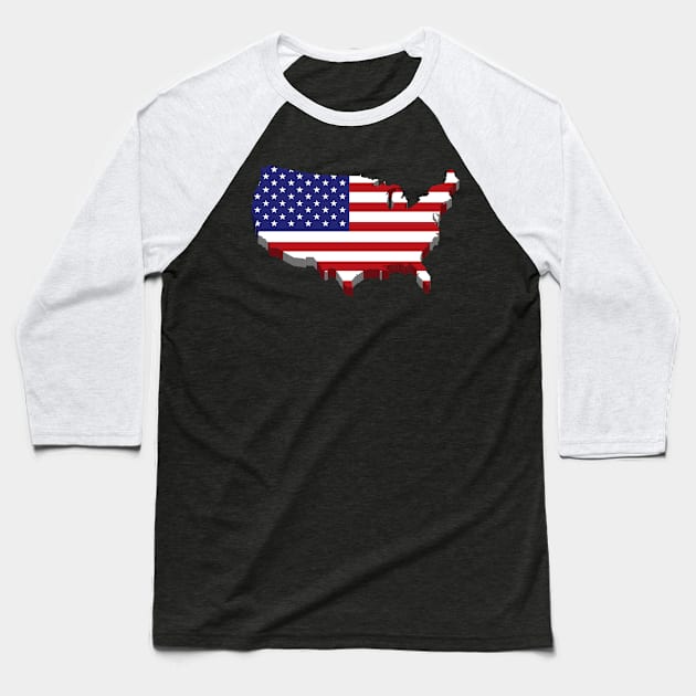 4th of July America independence day party,  usa flags Baseball T-Shirt by FouadBelbachir46